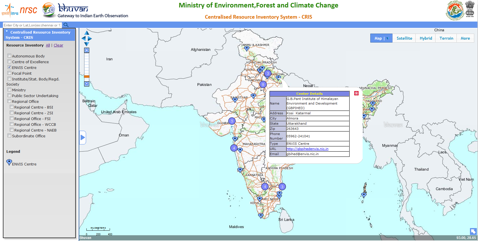 Bhuvan - Gateway to Indian Earth Observation Data Products and Services