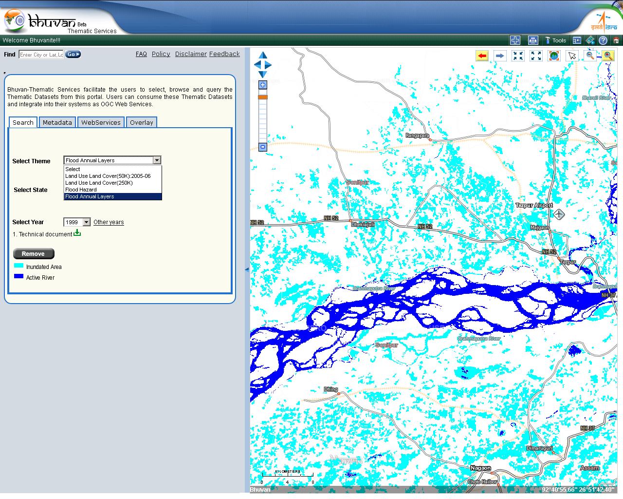 Annual flood layer snapshot